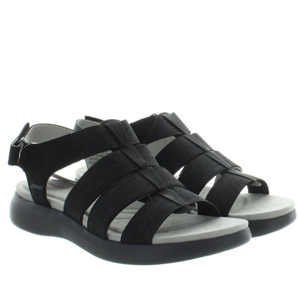 Jambu Shoes - JSport by Jambu Women's Cara Lightweight Slip on Sandals-- Black